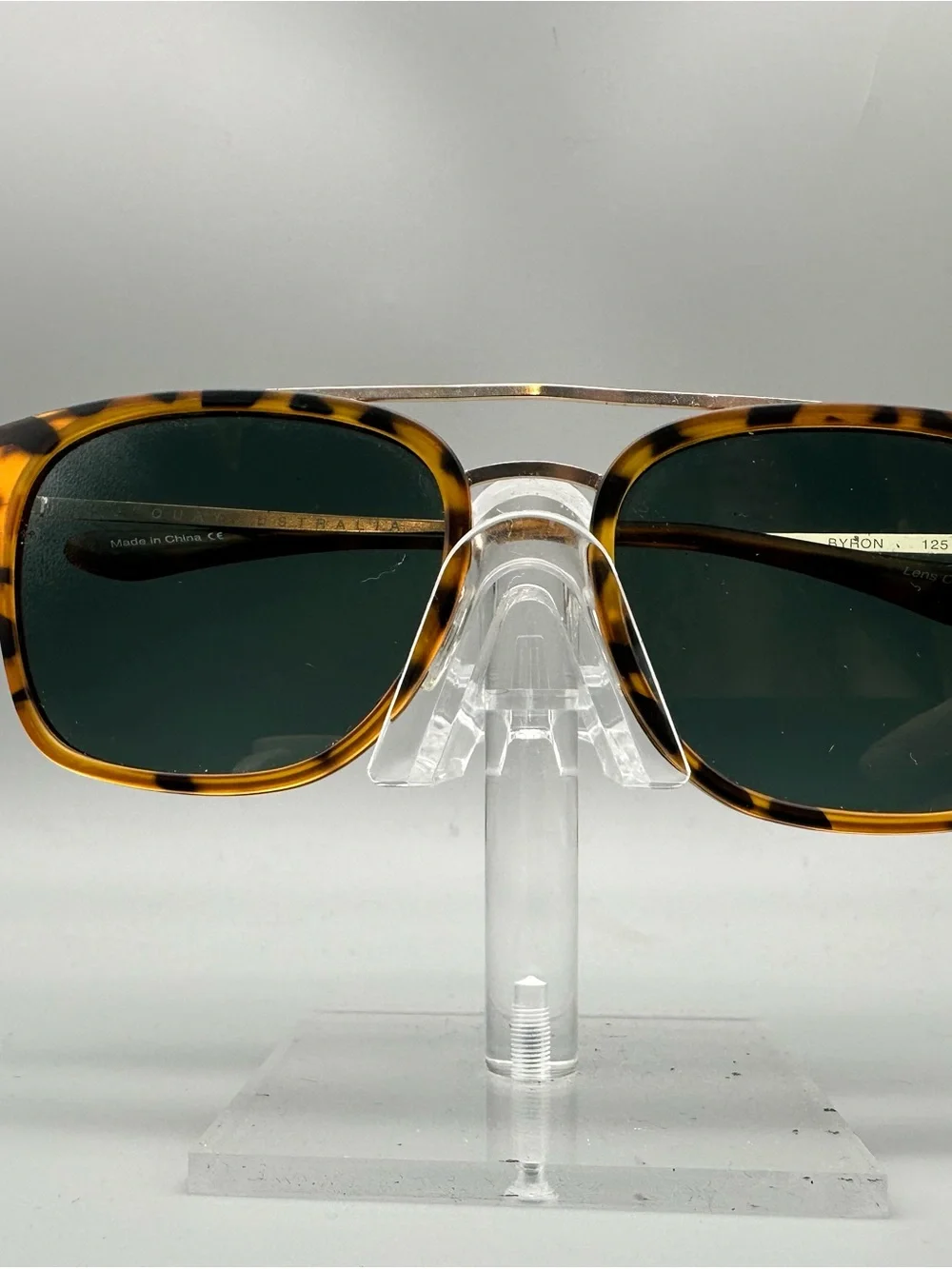Quay Australia Byron Sunglasses Tortoise Shell Gold Double Bridge
